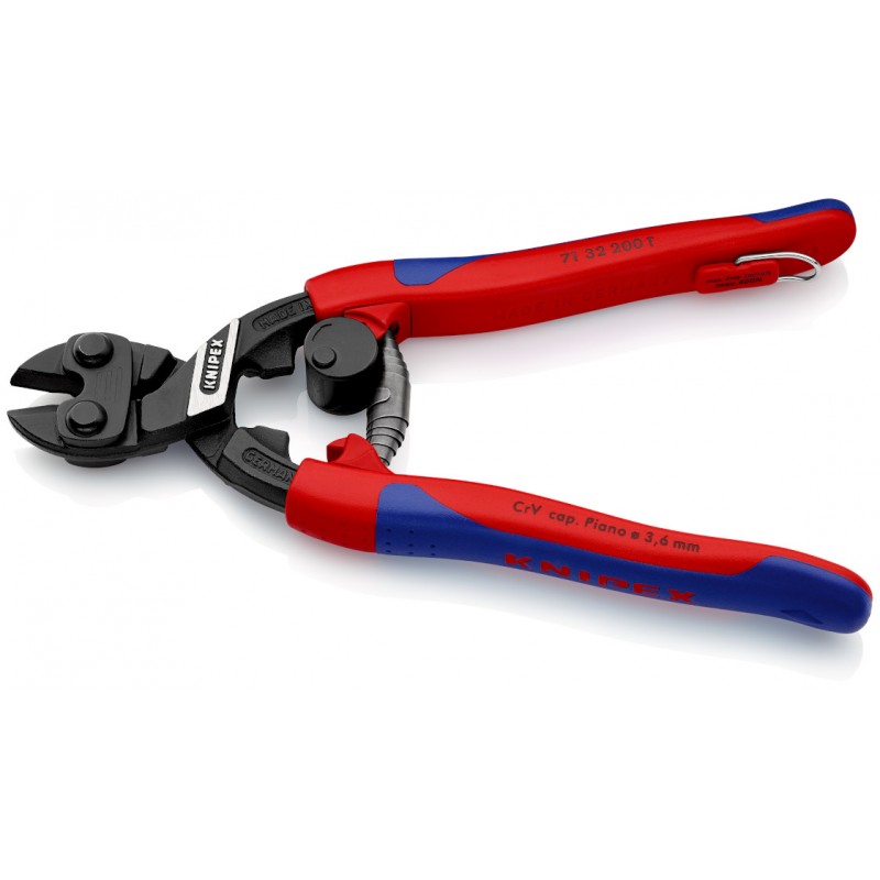 71 32 200 T CoBolt® Συμπαγής κόφτης πείρων, λυγισμένος με δακτύλιο στερέωσης KNIPEX